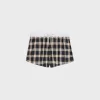 New mini shorts in checked panama Women Pants And Shorts
