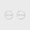 Discount Monochroms Strass Hoops in Brass with Rhodium Finish and Crystals Women Other Lines | Categories·Earrings