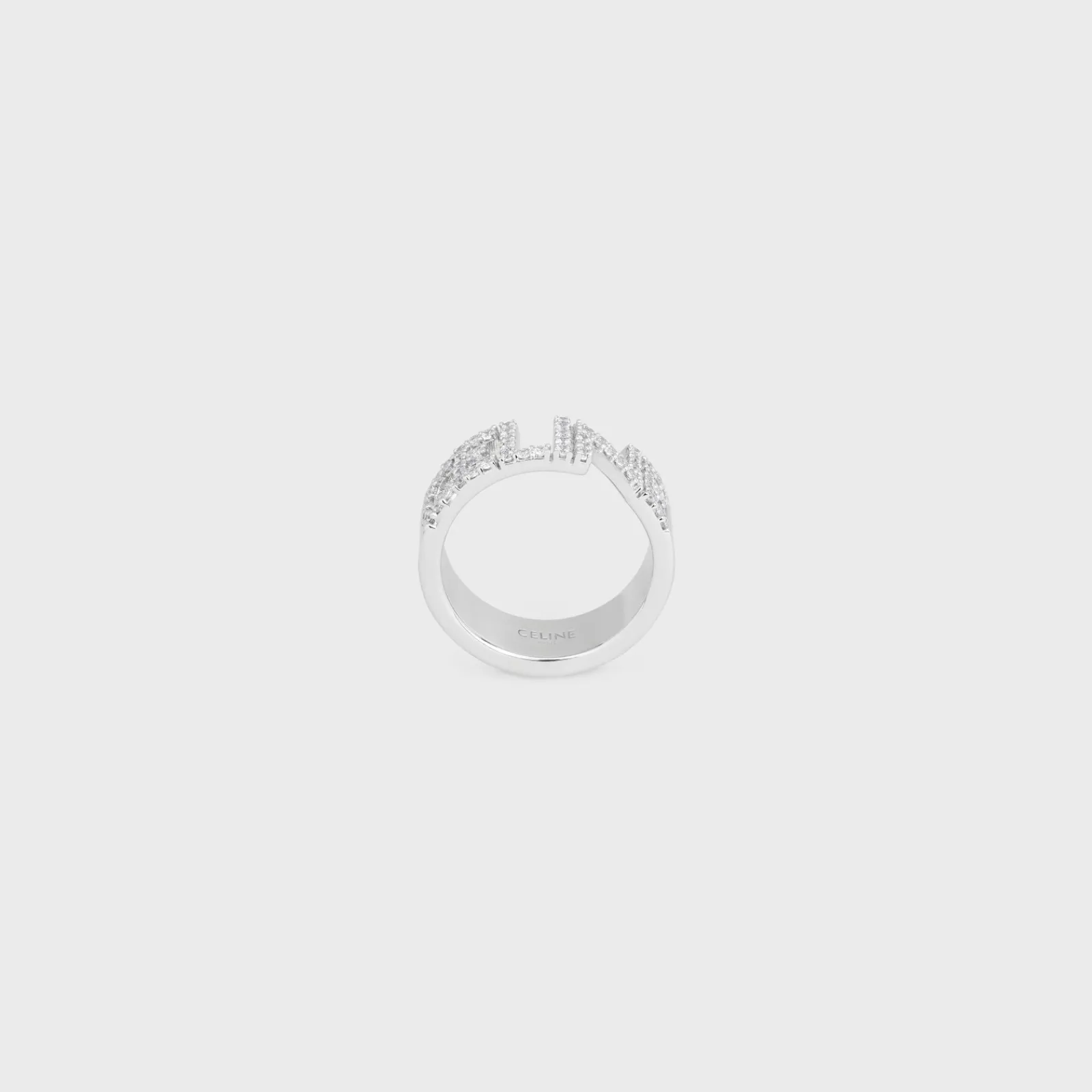 Best Monochroms Strass Ring in Brass with Rhodium Finish and Crystals Women Other Lines | Categories·Rings