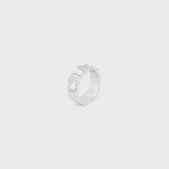 Best Monochroms Strass Ring in Brass with Rhodium Finish and Crystals Women Other Lines | Categories·Rings