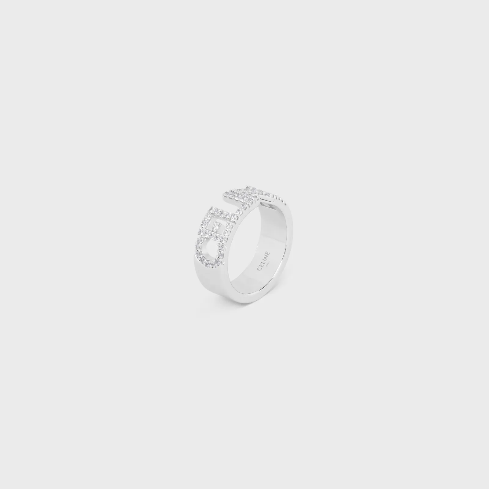 Best Monochroms Strass Ring in Brass with Rhodium Finish and Crystals Women Other Lines | Categories·Rings