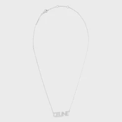 Online Monochroms Strass Necklace in Brass with Rhodium Finish and Crystals Women Other Lines | Categories·Necklaces