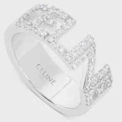 Best Monochroms Strass Ring in Brass with Rhodium Finish and Crystals Women Other Lines | Categories·Rings