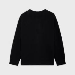 Fashion oversized sweater in ribbed wool Knitwear