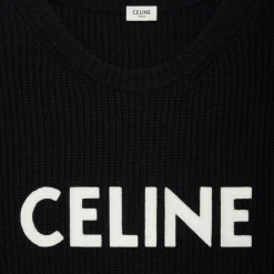 Fashion oversized sweater in ribbed wool Knitwear