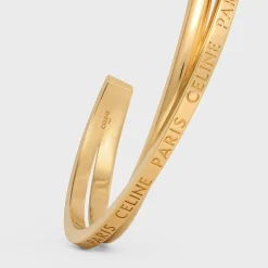 Sale Paris Double Thin Cuff in Brass with Finish Women Other Lines | Categories·Bracelets