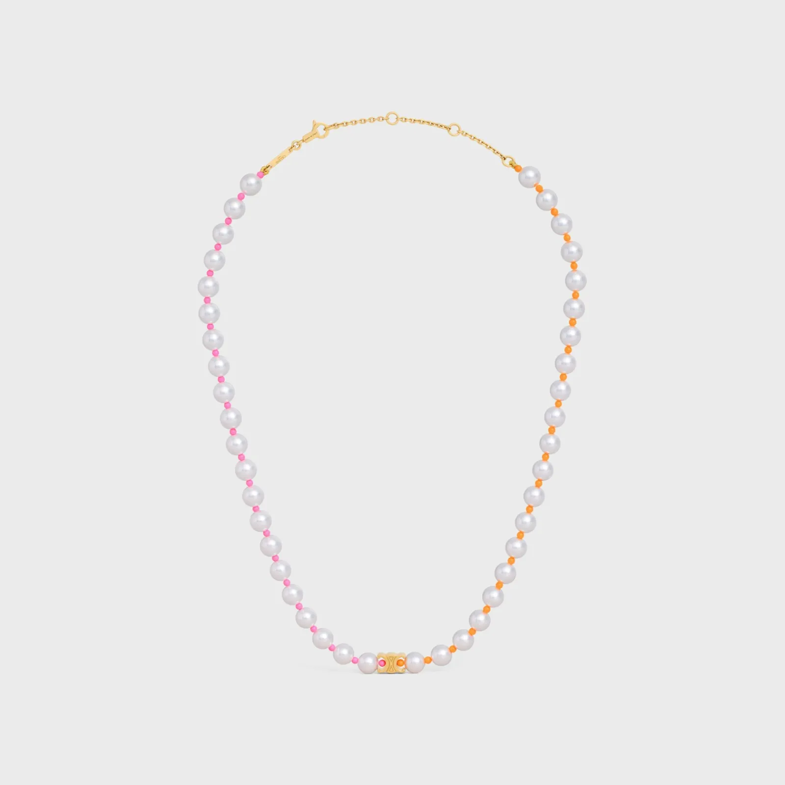 Online Plage Pearl Necklace in Brass with Gold Finish and Resin Pearls Women Triomphe | Other Lines