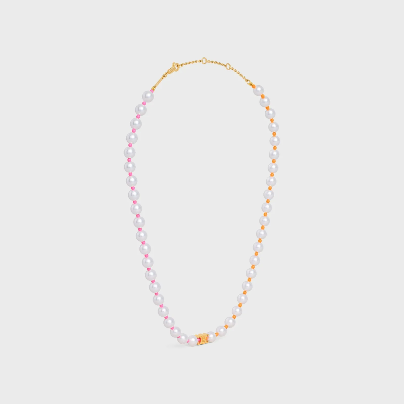 Online Plage Pearl Necklace in Brass with Gold Finish and Resin Pearls Women Triomphe | Other Lines