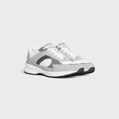 Discount RUNNER CR-03 LOW LACE-UP SNEAKER in MESH, SUEDE CALFSKIN AND CALFSKIN Sneakers