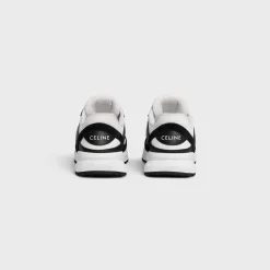 Fashion RUNNER CR-03 LOW LACE-UP SNEAKER in MESH, CALFSKIN AND SUEDE CALFSKIN Sneakers