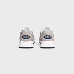 Clearance RUNNER CR-03 LOW LACE-UP SNEAKER in MESH, SUEDE CALFSKIN AND CALFSKIN Women Sneakers
