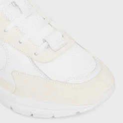 Outlet RUNNER CR-03 LOW LACE-UP SNEAKER in MESH, SUEDE CALFSKIN AND CALFSKIN Women Sneakers