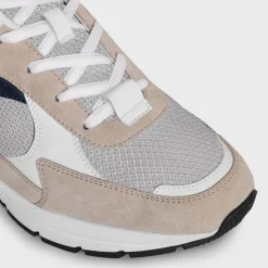Clearance RUNNER CR-03 LOW LACE-UP SNEAKER in MESH, SUEDE CALFSKIN AND CALFSKIN Women Sneakers