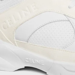 Outlet RUNNER CR-03 LOW LACE-UP SNEAKER in MESH, SUEDE CALFSKIN AND CALFSKIN Women Sneakers