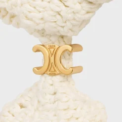 Online Scrunchy Crochet in Cotton and Brass with Gold finish Women Hair Accessories