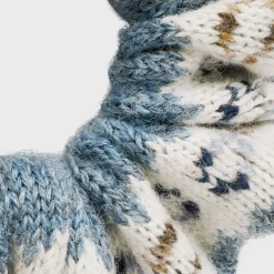 Outlet Scrunchy Fair Isle in Wool and Brass with Gold finish Women Hair Accessories