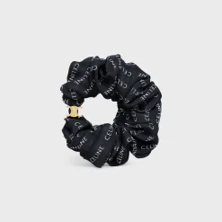 New Scrunchy Rayure in Silk and Brass with Gold finish Women Hair Accessories