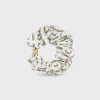 Hot Scrunchy Rayure in Silk and Brass with Gold finish Women Hair Accessories