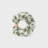 Online Scrunchy Triomphe Camo in Silk and Brass with Gold Finish Women Hair Accessories