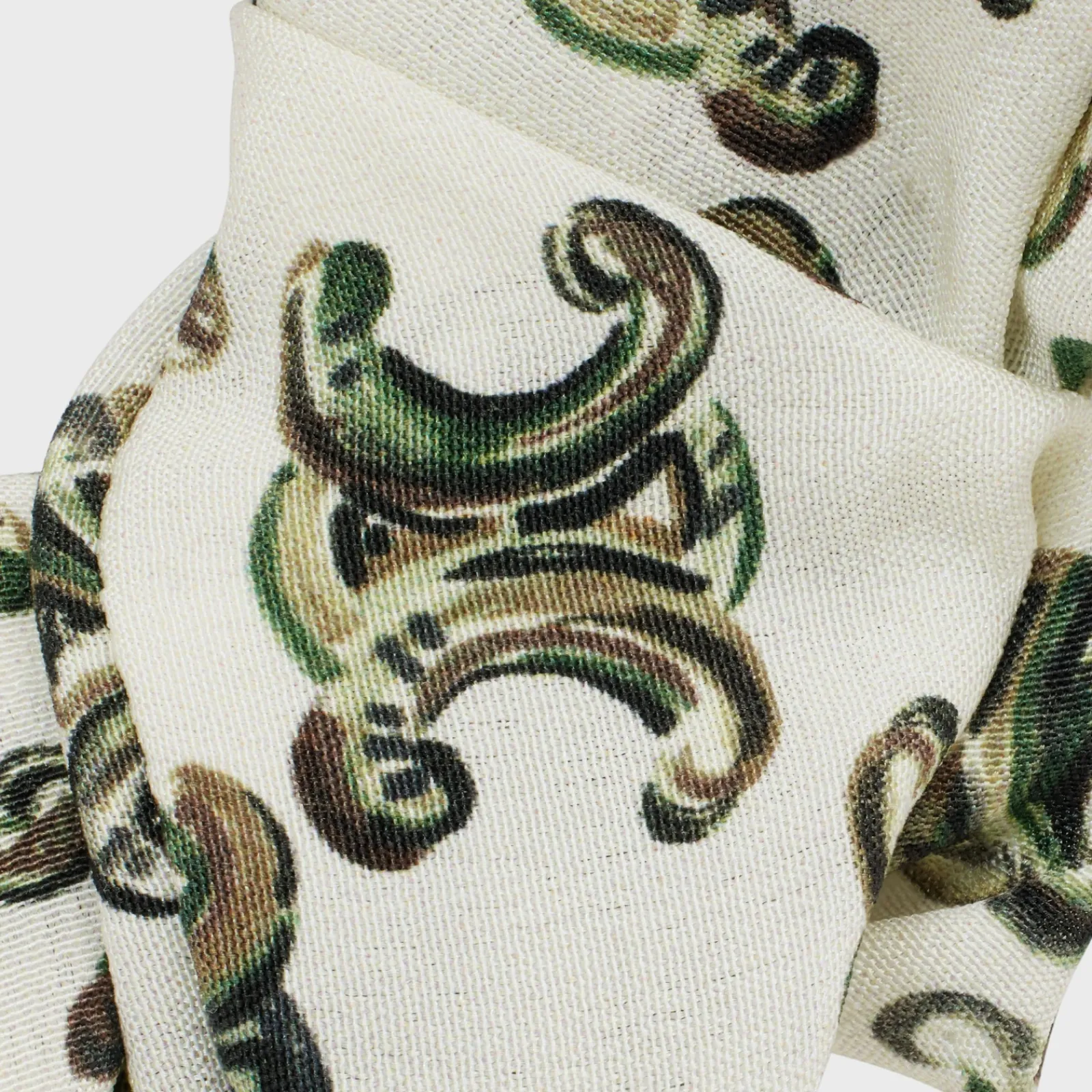 Online Scrunchy Triomphe Camo in Silk and Brass with Gold Finish Women Hair Accessories