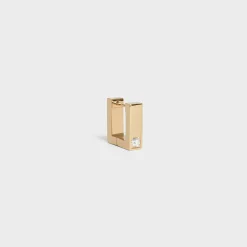 Sale Sentimental Square Earring in Yellow Gold and Diamond Women Celine Sentimental | Categories·Earrings