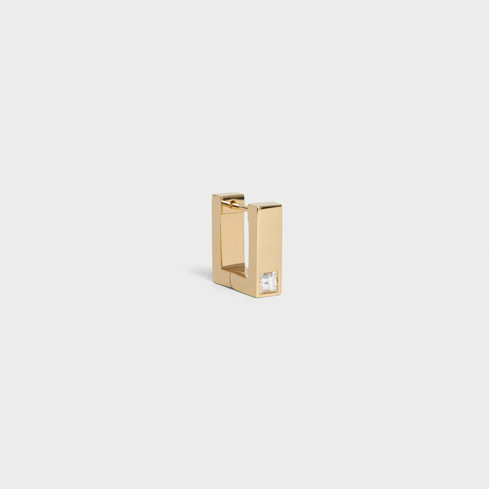 Sale Sentimental Square Earring in Yellow Gold and Diamond Women Celine Sentimental | Categories·Earrings