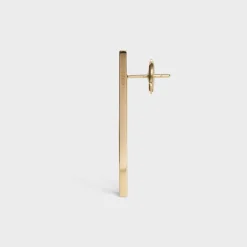 Fashion Sentimental Straight Earring in Yellow Gold and Diamond Women Celine Sentimental | Categories·Earrings