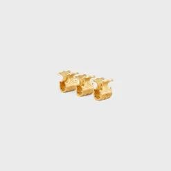Best Set of 3 Mini Hair Claws in Brass with Finish and Steel Women Hair Accessories