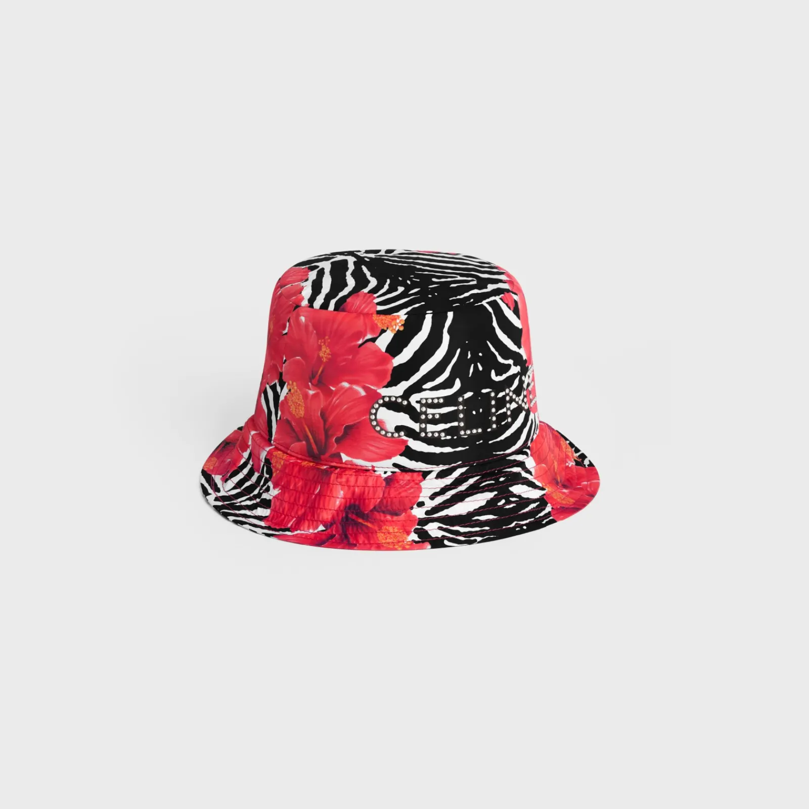 Hot STUDS bucket hat in hibiscus zebra nylon Hats And Soft Accessories