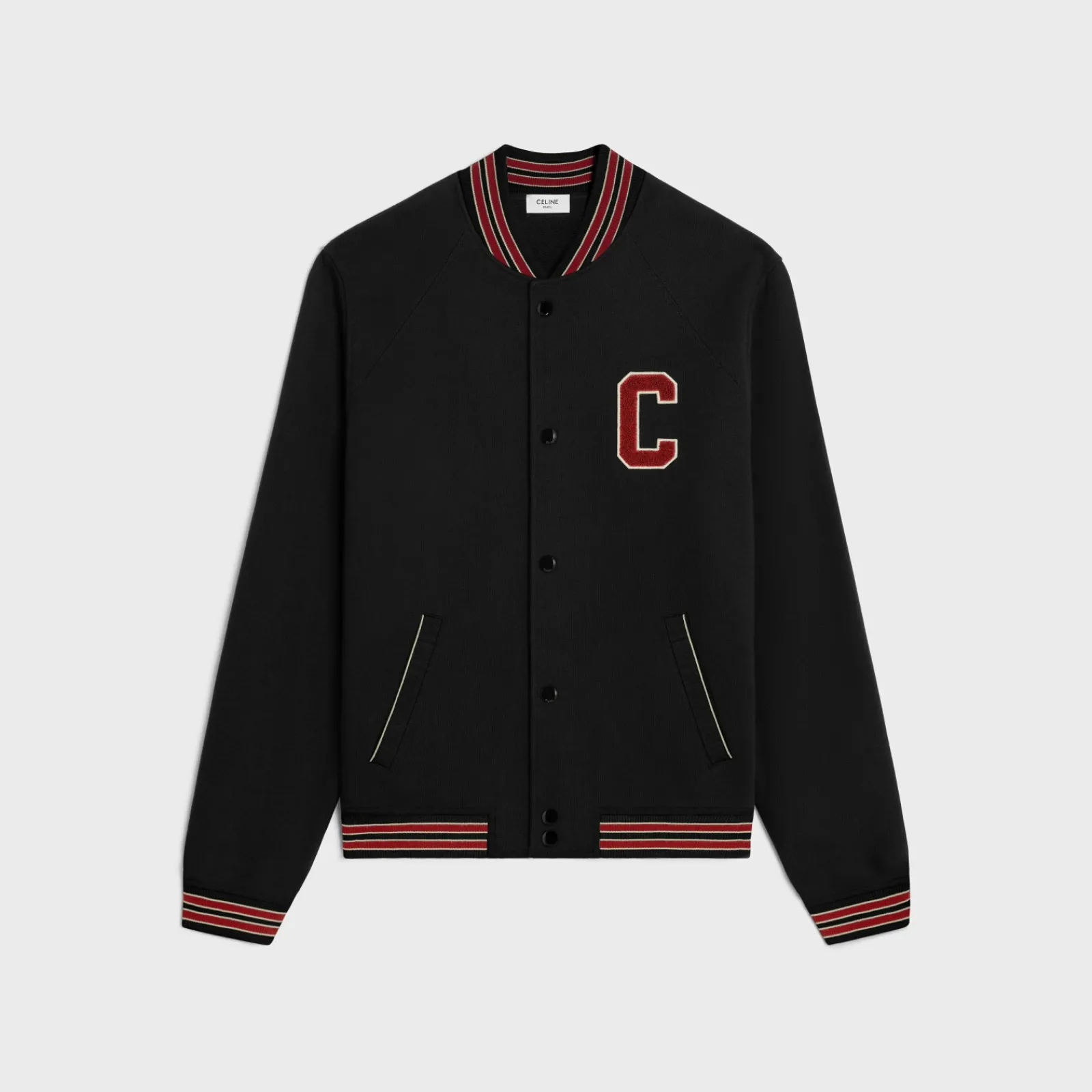 Fashion teddy college jacket in cotton fleece T-Shirts And Sweatshirts | Coats & Blousons
