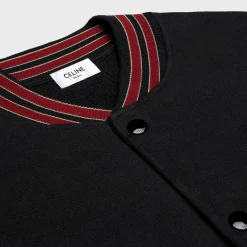 Fashion teddy college jacket in cotton fleece T-Shirts And Sweatshirts | Coats & Blousons