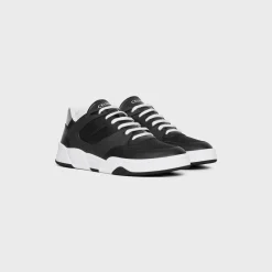 Hot TRAINER CT-07 LOW LACE-UP SNEAKER in Mesh, Calfskin AND Laminated Calfskin Sneakers