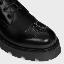 Online TRIOMPHE RANGERS DERBY WITH PERFORATED TRIOMPHE in POLISHED BULL Women Loafers And Flats