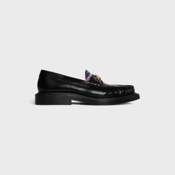 Outlet UNIVERSITÉ TRIOMPHE CHAIN LOAFER in POLISHED BULL AND TARTAN Women Loafers And Flats