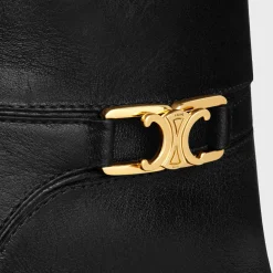New VERNEUIL ANKLE BOOT WITH TRIOMPHE in CALFSKIN Women Boots And Ankle Boots