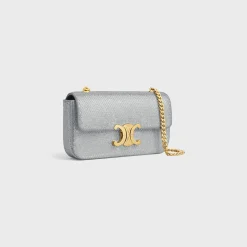 Outlet CHAIN SHOULDER BAG CLAUDE in SUEDE CALFSKIN WITH STRASS Women More Lines·Claude | Categories·Shoulder Bags