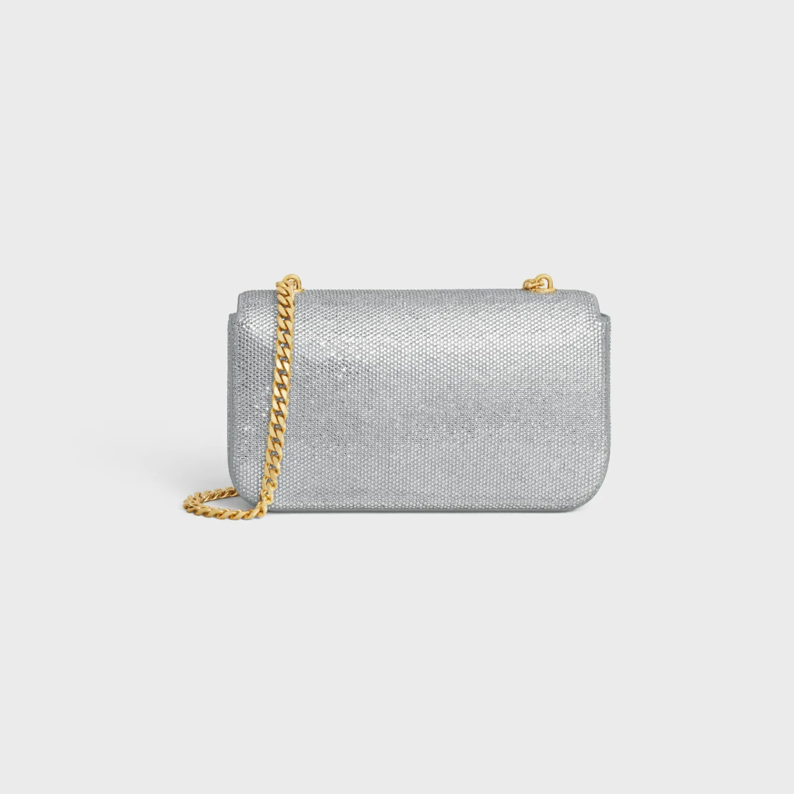 Outlet CHAIN SHOULDER BAG CLAUDE in SUEDE CALFSKIN WITH STRASS Women More Lines·Claude | Categories·Shoulder Bags