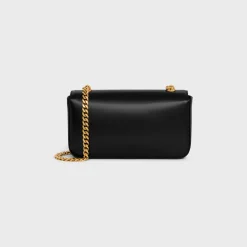 Hot CHAIN SHOULDER BAG CLAUDE WITH STRASS CLOSURE in shiny calfskin Women More Lines·Claude | Categories·Shoulder Bags