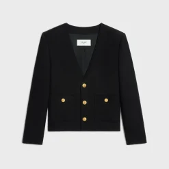 New chasseur jacket in cashmere flannel Women Jackets