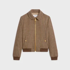 Online Chelsea blouson jacket in check wool Women Jackets