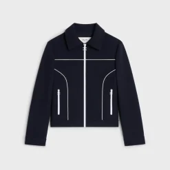 Outlet chelsea blouson jacket in gauffered double wool Women Jackets