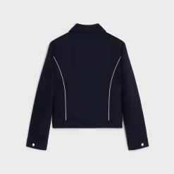 Outlet chelsea blouson jacket in gauffered double wool Women Jackets