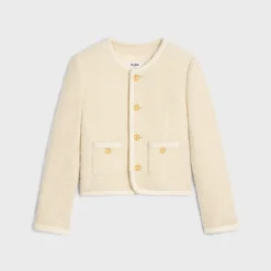 Discount chelsea jacket in cashmere bouclette natté Women Jackets