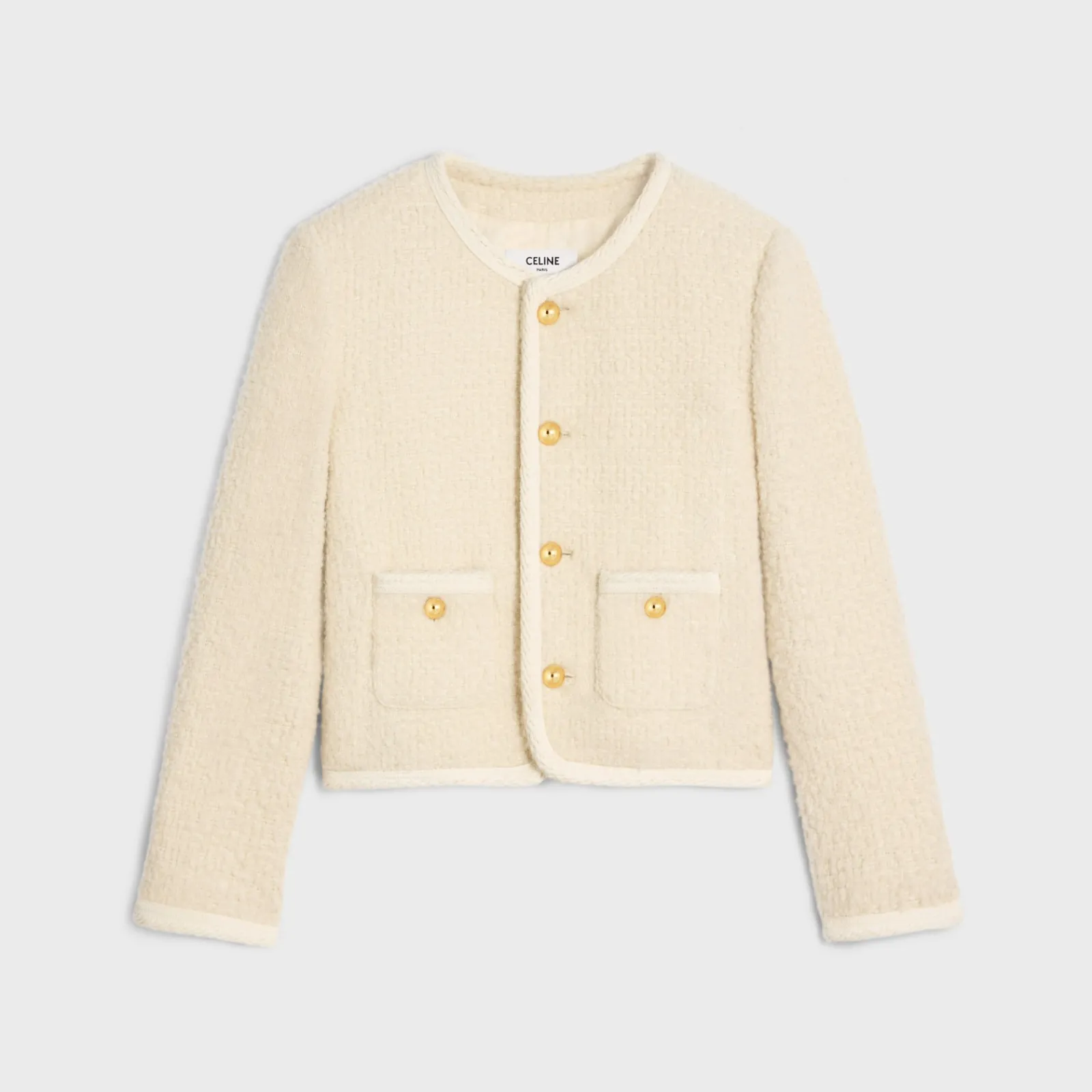 Discount chelsea jacket in cashmere bouclette natté Women Jackets