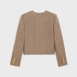 New Chelsea jacket in double houndstooth wool Women Jackets