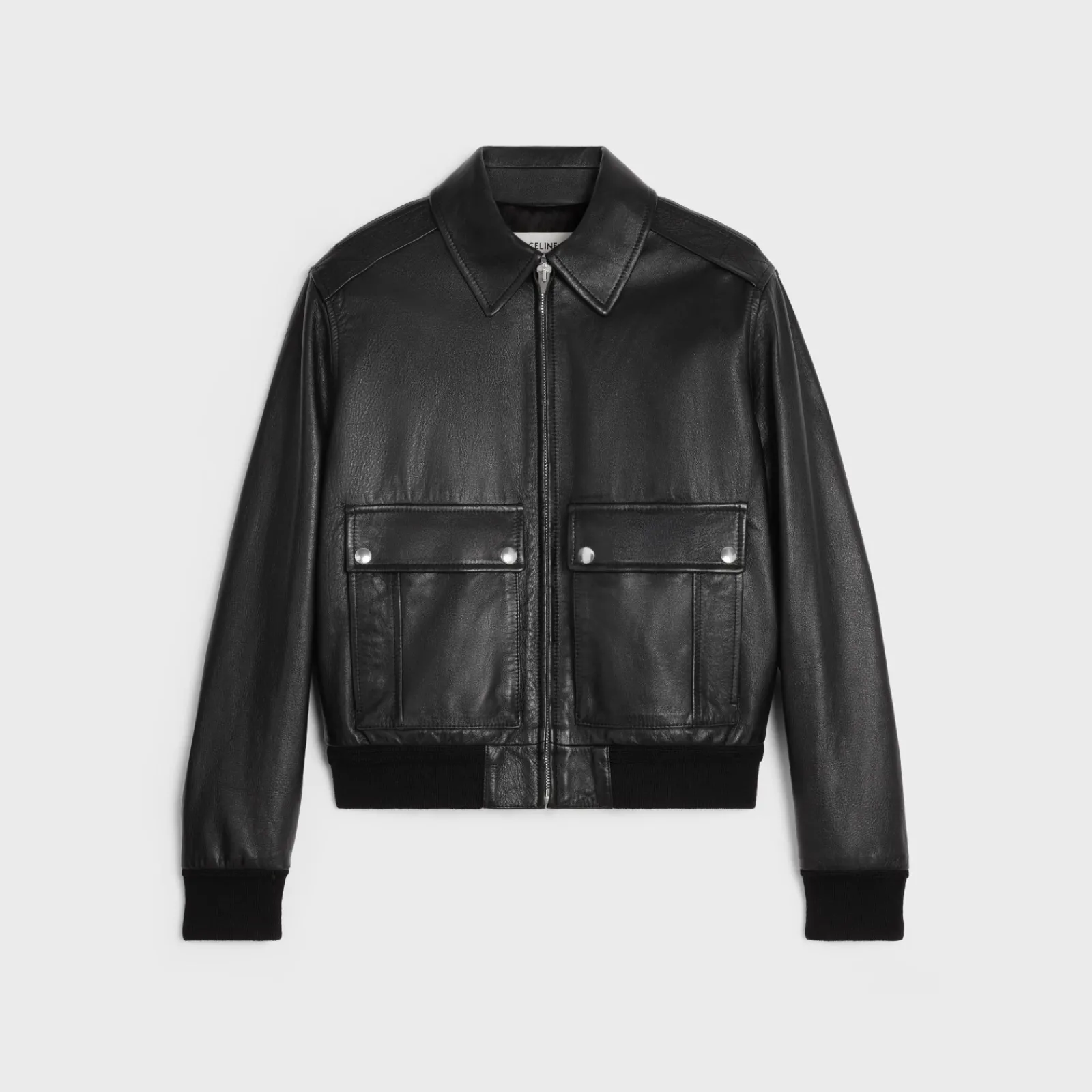 Hot classic aviator blouson jacket in soft lambskin Leather