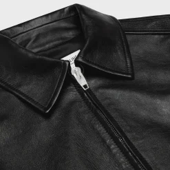 Hot classic aviator blouson jacket in soft lambskin Leather