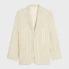Online classic jacket in striped wool Jackets & Trousers