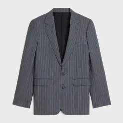 Fashion classic jacket in striped wool Jackets & Trousers