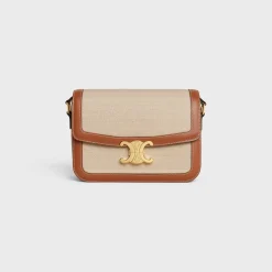 Discount Classique Triomphe Bag in TEXTILE AND CALFSKIN Women Triomphe | Categories·Cross-Body Bags